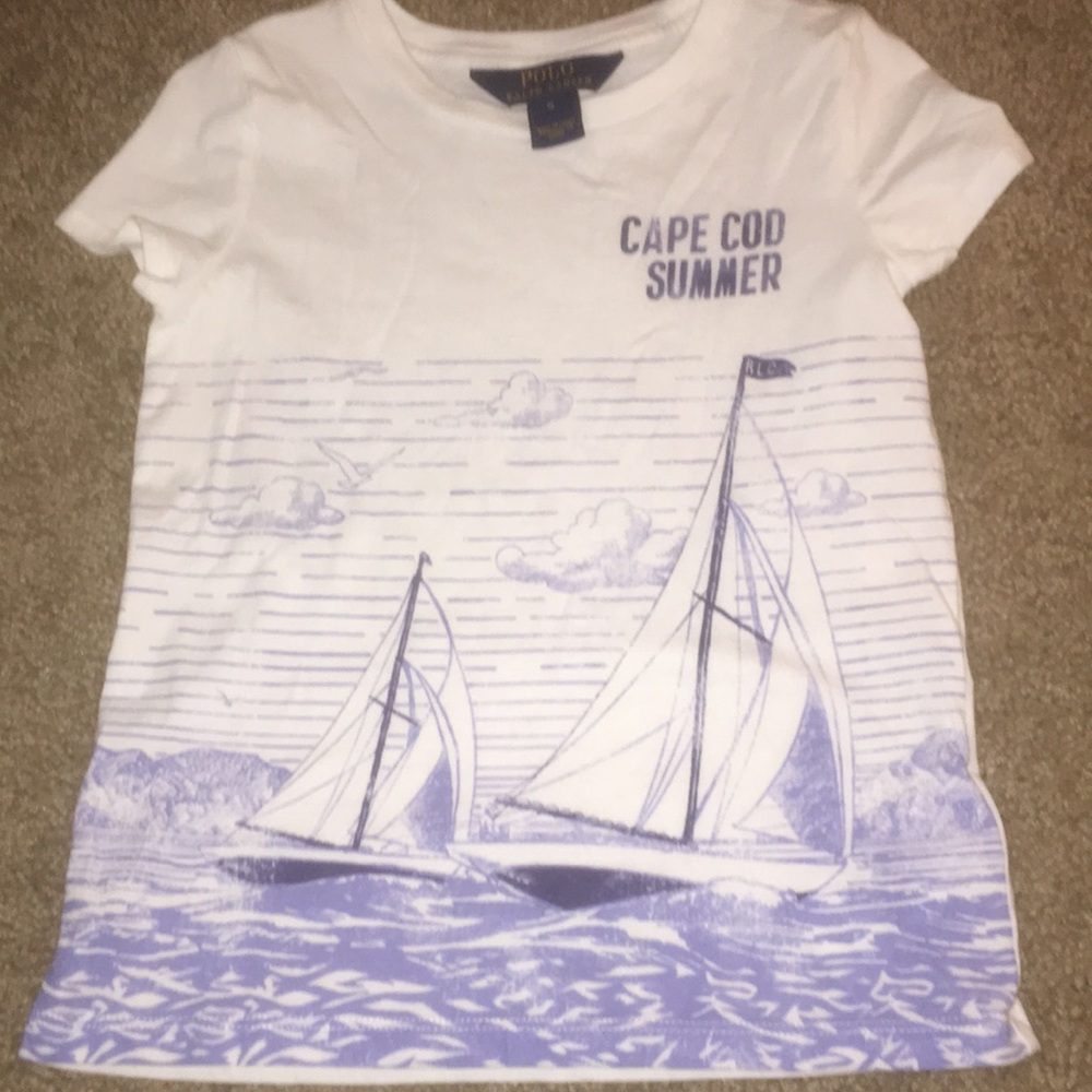 Polo Ralph Lauren girls size 5 white T-shirt
